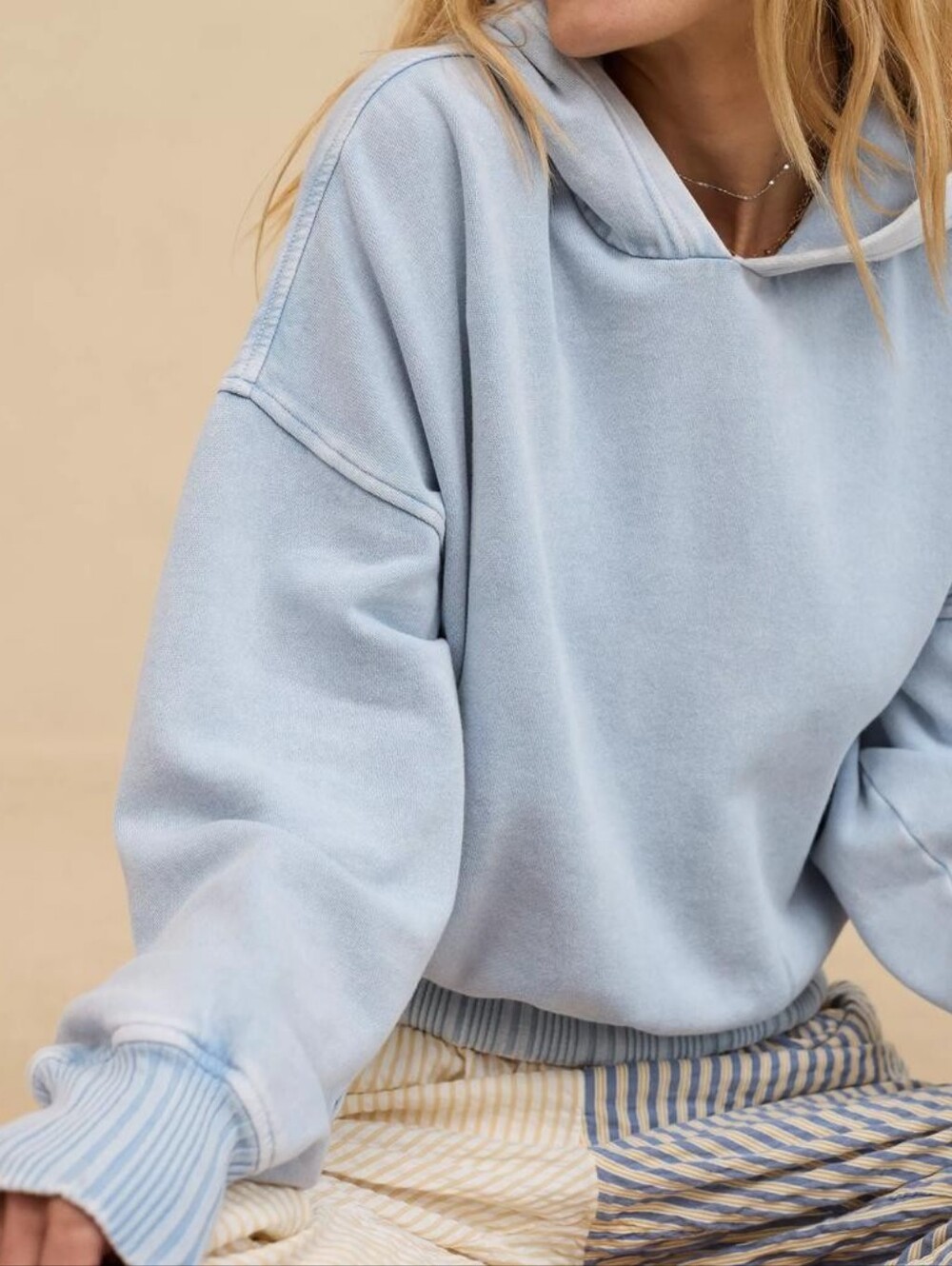 Aerie Oversized Hoodie Blue Women's Small Sweatshirt Comfy Cozy Lounge Sporty